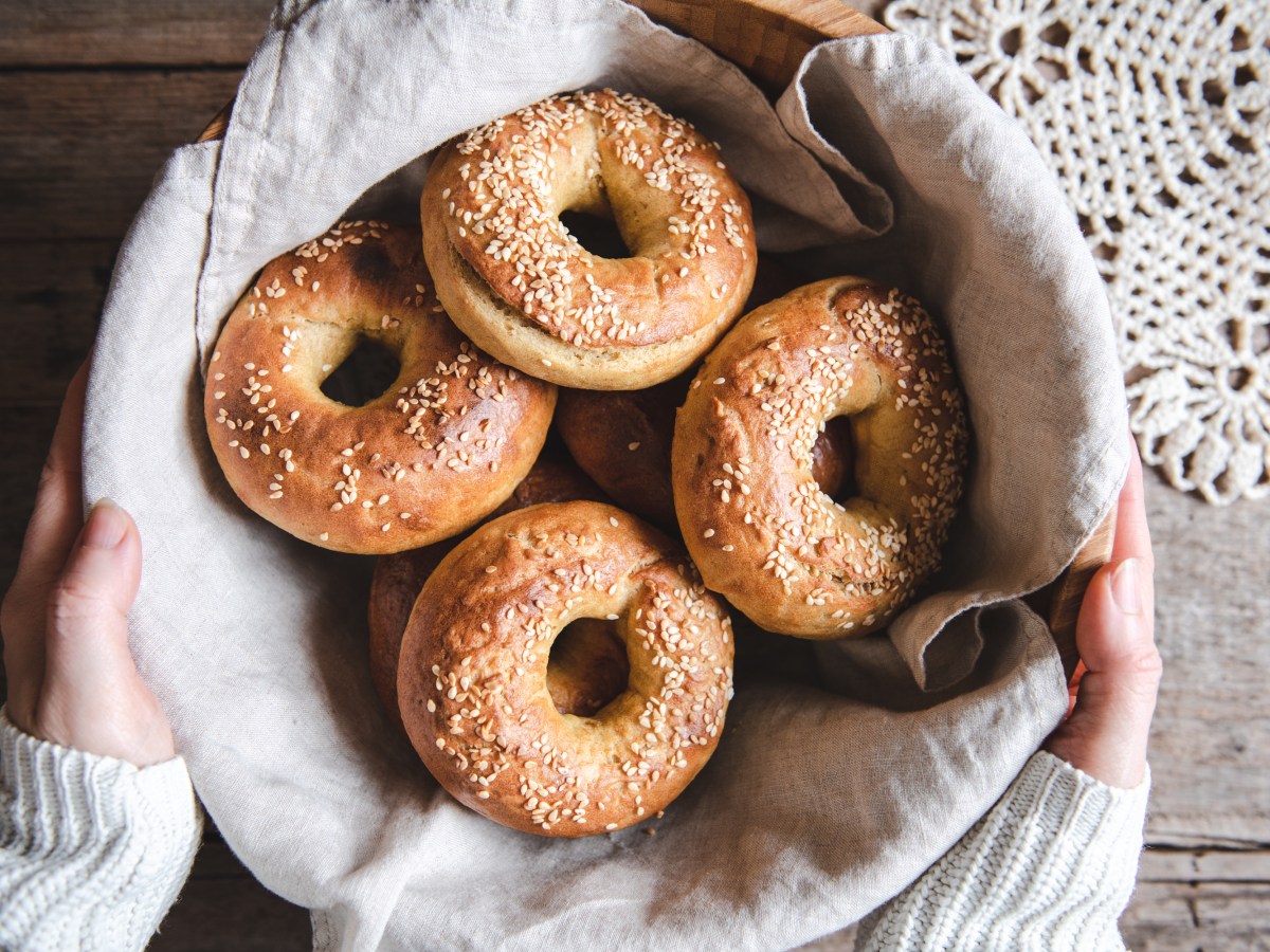Kovászos alakorlisztes bagel&nbsp;házilag